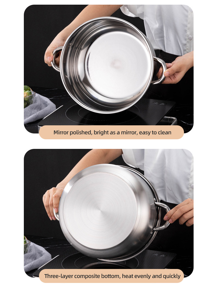 Hot Sale 8 Piece Royal Kitchen Cookware Soup Pot Set Stainless Steel Pot Cooking Cookware Set