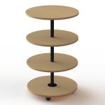KD Construction Maple Color MDF Wooden Retail Display Stands