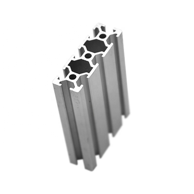 20*60 Silver Anodised Aluminium Profile For Sliding Wardrobe