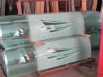 Silk Printing Tempered Art Glass For Curved Shower Room