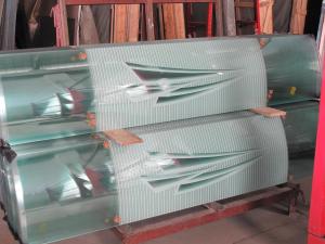 Quality Silk Printing Tempered Art Glass For Curved Shower Room wholesale