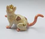 Promotional custom animal cat jewelry box metal trinket boxes cat shaped jewelry