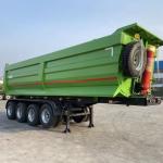 Heavy Duty Dump Truck Trailer Wheel Base 1310mm 16 Tire Number