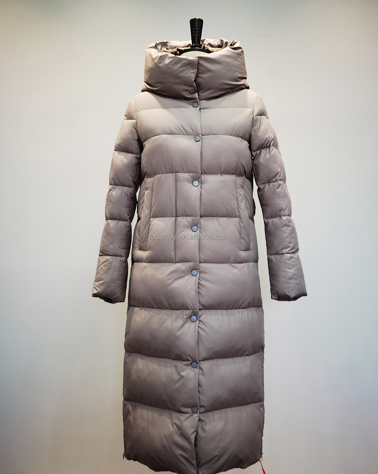FODARLLOY Ladies Warm Hooded Cotton-padded Clothes Slim Long Down Winter Jackets Women Coats Woman Coat F23168