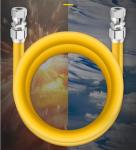 SS304 Gas Flexible Hose , DN15 Stainless Flexible Gas Line Socket Connectors