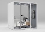 Hush Design Acoustic Office Phone Booth Pods With Power Outlets And USB Ports