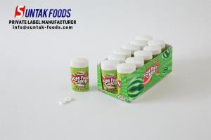 Quality Red and Green Dots Sugar Free Sour Candy in Circle Shape / Watermelon Flavor wholesale
