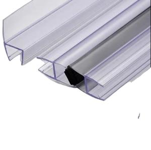 Quality Shower Room/Cabins Waterproof Translucent Vinyl Edge Seal Glass Door PVC Sealing Strip wholesale