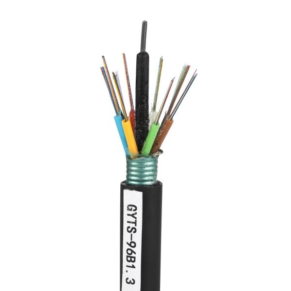 Outdoor GYTS Fiber Optic Cable with 144 Cores and Durable FRP/Steel Wire