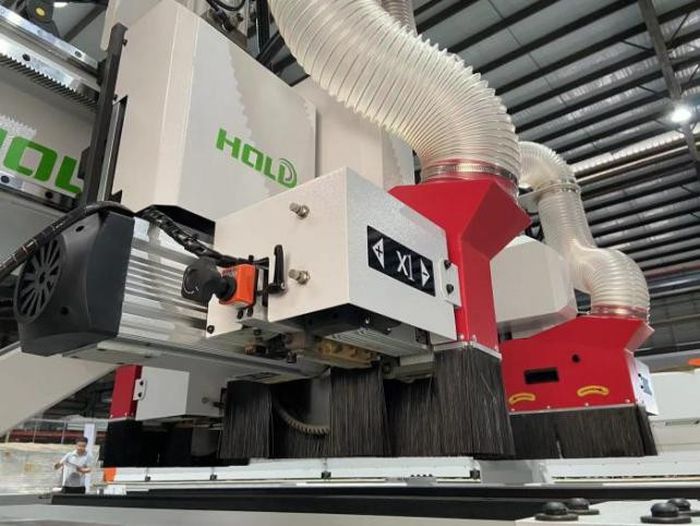 Through Feed CNC Door Four-Side Cutter With Scoring Saw And Main Saw
