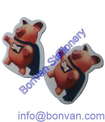 advertising printed cartoon eraser,gift promotional cartoon eraser from china