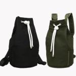 Large Capacity Canvas Drawstring Baseball Bucket Backpack