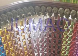 Quality Aluminium Metal Chain Link Curtains With Bended Track And Different Colors wholesale