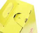 Medical biohazard waste box corrugated paper material Yellow / White Color