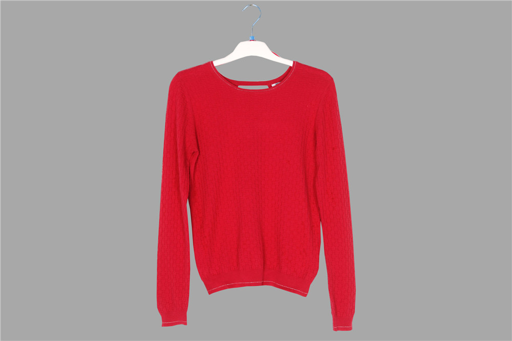 18% Polyamide Ladies Loose Knitted Sweater Pullover Long 46/48