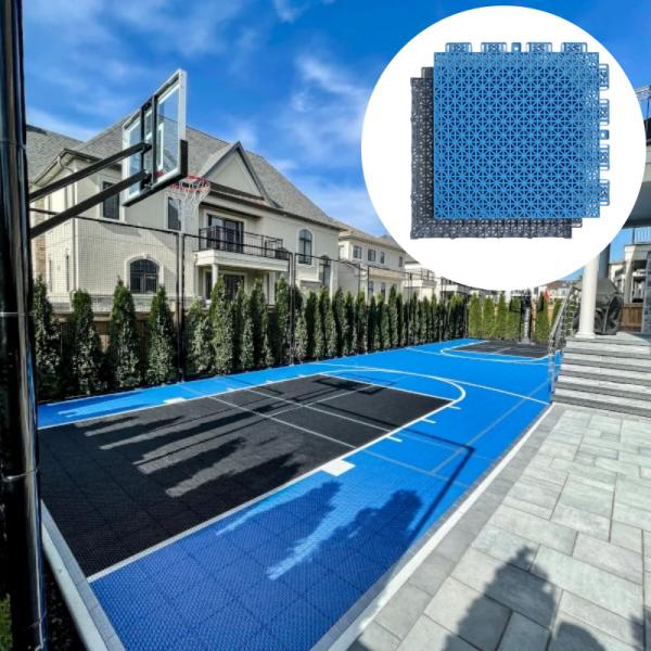 Interlocking Synthetic Badminton Hockey Sport Court Flooring Tiles Outdoor