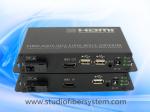 OEM Fiber KVM extenders kits for HDMI&USB&IR signals over 1fiber Max distance