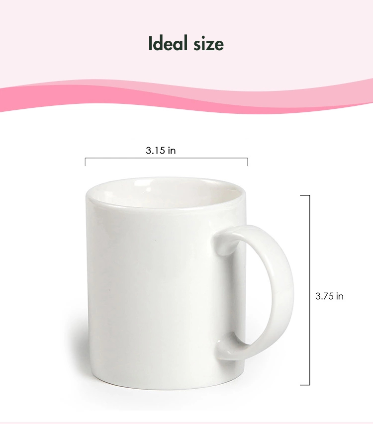 travel mug 11 oz vacuum tumbler cup Custom Ceramic White Coffee Mug For Sublimation