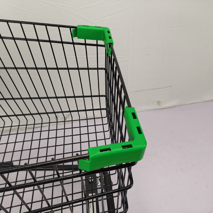 Black Classic Lightweight Shopping Trolley Cart American Style 80L