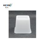 KR-P0258WH White Plastic Adjustable Bed Risers Set Of 4 Wear Protection Easy