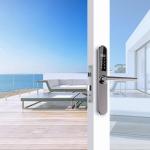 Aluminum/Wooden Keyless Entry Door Lock , High Security Card Entry Door Lock