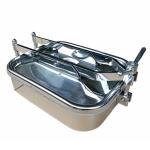 Sanitary Non Pressure Oval Manhole Cover in Stainless Steel with Equal