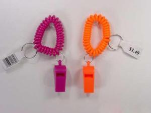 Quality China Wholesaler Colored Plastic TPU High Quality Whistle Wrist Coil Tethers wholesale