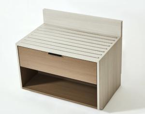 Quality Hampton Inn Hotel New Design Luxury Bedroom Furniture HPL luggage bench with one drawer wholesale