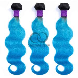 Quality #T1B/Blue Body Wave Remy Human Hair Bundles Sew In Weave Bundles Brazilian Bundle Deals wholesale