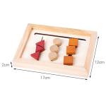 2cm Wooden Montessori Baby Toys Maths Geometric Preschool Learning Game