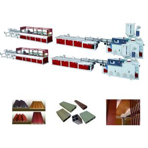 Quality JWELL Indoor Outdoor Floor Board Making Machine PE WPC PVC Profile Extrusion Line wholesale