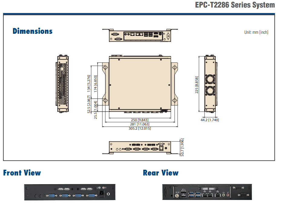 Advantech Embedded PCs EPC-T2000 Series EPC-T22855A-00Y0E