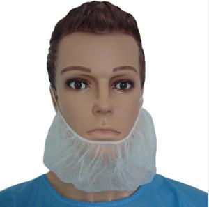 Quality White Breathable NonWoven Earloops Disposable Beard Cover for Long Beard wholesale