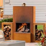 Freestanding Wood Burning Corten Steel Firepit