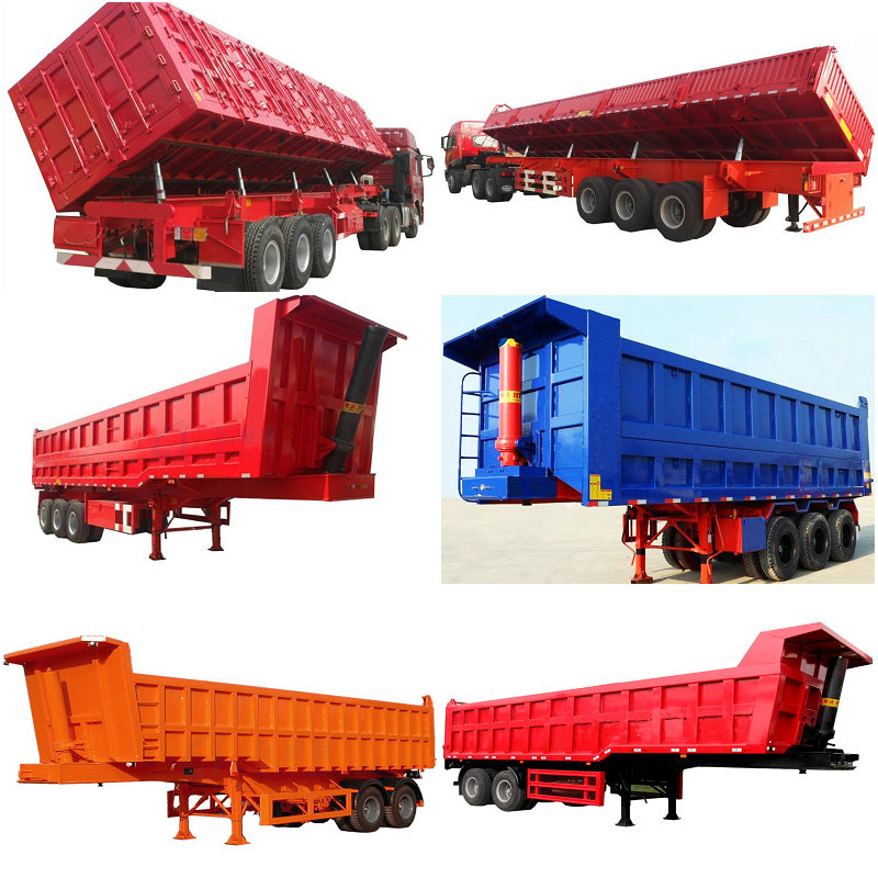 Truck Trailer 40 Cubic Meter Dump Tipper Semi Trailer with JOST or Yahua Landing Gear