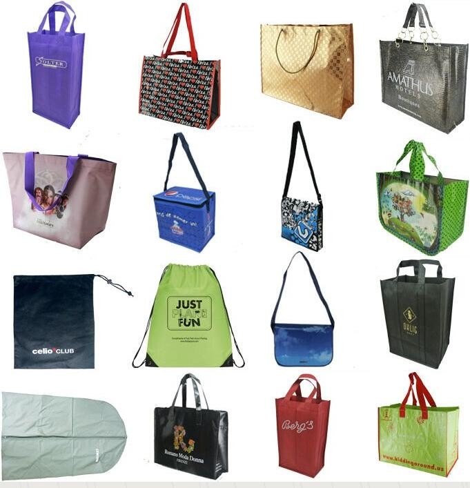 Recycled Foldable Nylon Polyester Tote Bag with logos polyester shopping bag Custom advertising handle non woven bag PAC