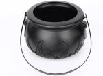 1200ML Black PP Bucket Custom Candy Jars Plastic Containers For Holloween