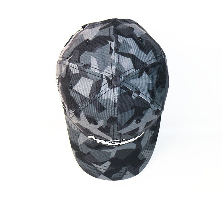 Flat Camo Embroidered Baseball Caps Custom Logo Unconstructed Or Any Other Design