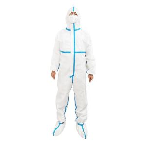 Quality Medical Non Woven Conjoined CE FDA XXL Pressed Disposable Isolation Gown wholesale