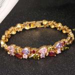Gorgeous Cubic Zirconia Bracelet for Women Gold Plated Tennis Bracelet