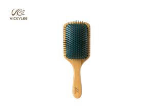 Quality Square Oar Beech Wood 9.75 Inch Wooden Handle Hair Brush wholesale