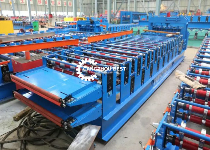 Metal Roof Tile Glazed Sheet Roll Forming Machine 8.5kw