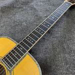 Custom Logo on Headstock, Solid Spruce OM Body Solid Rosewood Back Side Acoustic