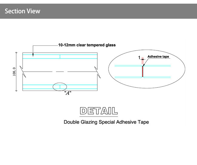 Durable Demountable Glass Partitions Double Glass Modular Office Partition Walls
