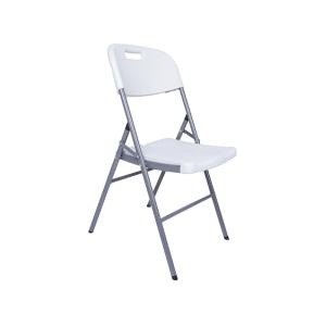 Quality Popular Outdoor White Plastic Folding Chairs With Two Bars Strengthened wholesale