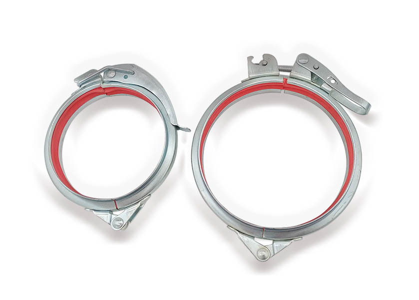 5 Inch Dust removal pipe , Heating system pipe connect Galvanized Pipe Clamp