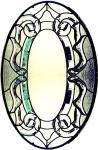 inlaid glass of irregular shape