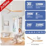 60 In 3 Blade Wood Ceiling Fan DC Motor In Commercial Modern Home