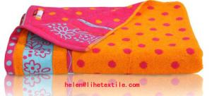 Quality 100% cotton double jacquard beach towel , customer design , 70x140cm wholesale