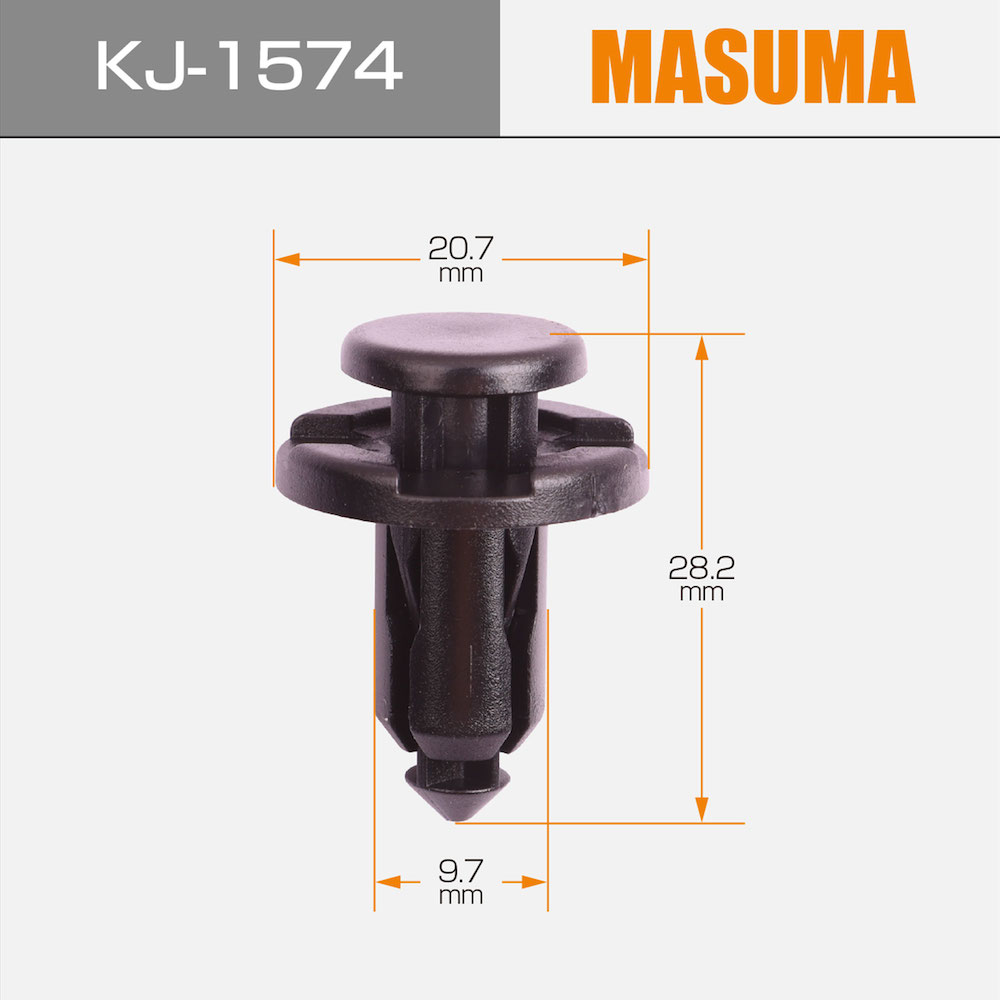 KJ-1574 MASUMA Nylon Push Type Plastic Clips 909140007 for TOYOTA CURREN SG5 Nylon